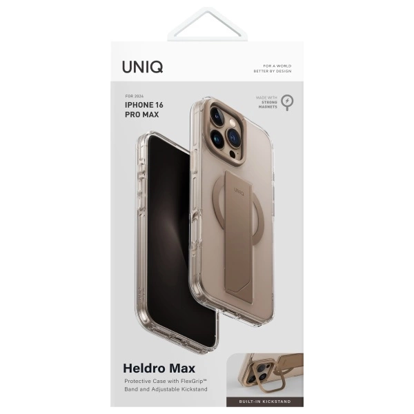 Uniq Heldro Max Magclick Charging Case for iPhone 16 Pro Max - Goldeng
