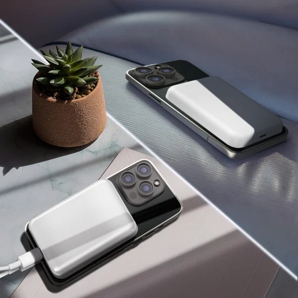 Wozinsky WRW349YWS 10,000 mAh Magnetic Power Bank - Whiteeng