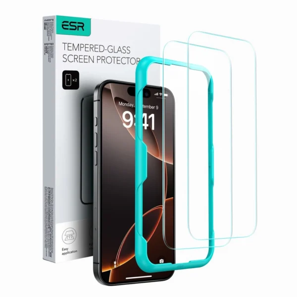 ESR Tempered Glass 2-PACK for iPhone 16 Pro Max - transparenteng