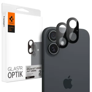Spigen Optik GLAS.TR Camera Protector 2-PACK for iPhone 16 / 16 PLUS - Blackeng