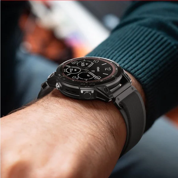 Tech-Protect Nylon Strap for Garmin Fenix 5 / 6 / 6 Pro / 7 / 8 (47MM) - Blackeng