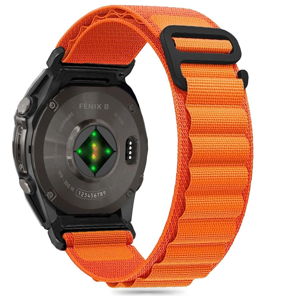 Tech-Protect Nylon Pro Strap for Garmin Fenix 5X / 5X PLUS / 6X / 6X Pro / 7X / 8 (51 MM) - Orangeeng