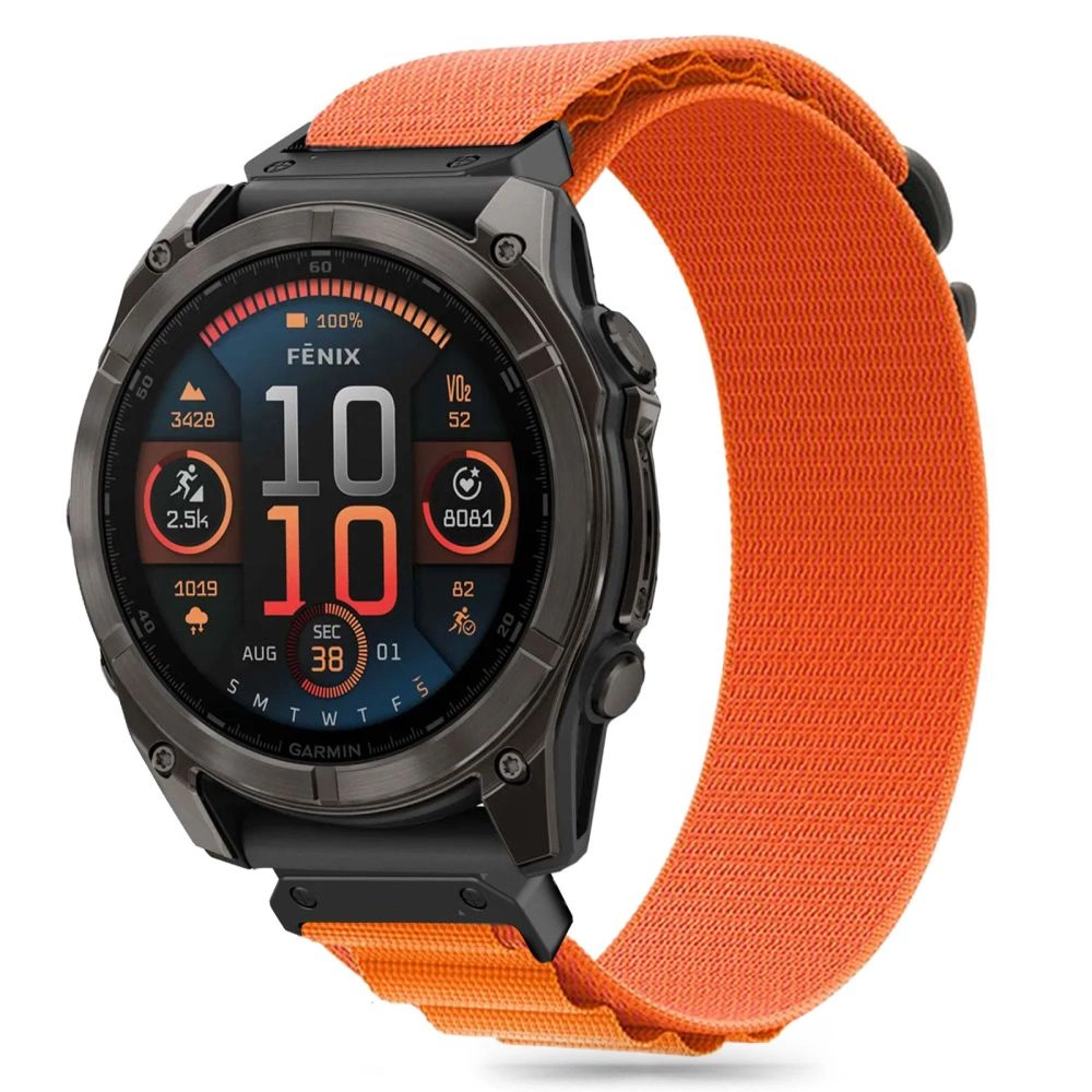Tech-Protect Nylon Pro Strap for Garmin Fenix 5 / 6 / 6 Pro / 7 / 8 (47MM) - Orangeeng
