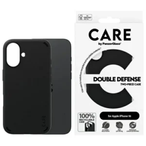 CARE by PanzerGlass Feature Double Defense Case for iPhone 16 - Blackeng