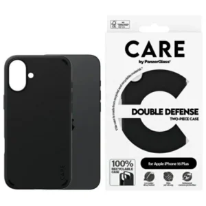CARE by PanzerGlass Feature Double Defense Case for iPhone 16 Plus - Blackeng
