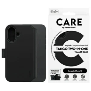 CARE by PanzerGlass Feature Tango 2in1 Wallet MagSafe Case for iPhone 16 - Blackeng