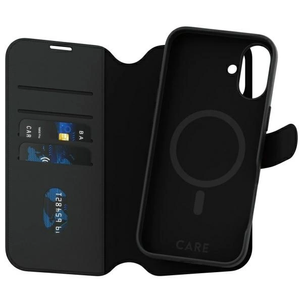 CARE by PanzerGlass Feature Tango 2in1 Wallet MagSafe Case for iPhone 16 Plus - Blackeng