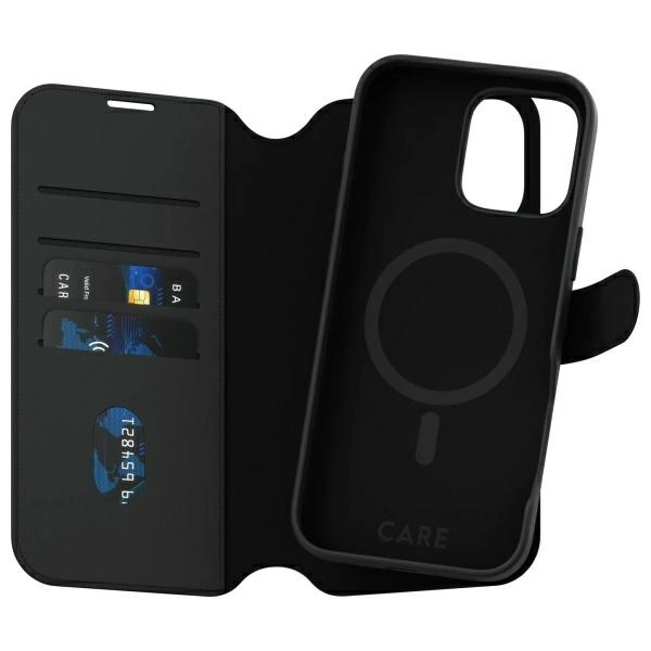 CARE by PanzerGlass Feature Tango 2in1 Wallet MagSafe Case for iPhone 16 Pro Max - Blackeng