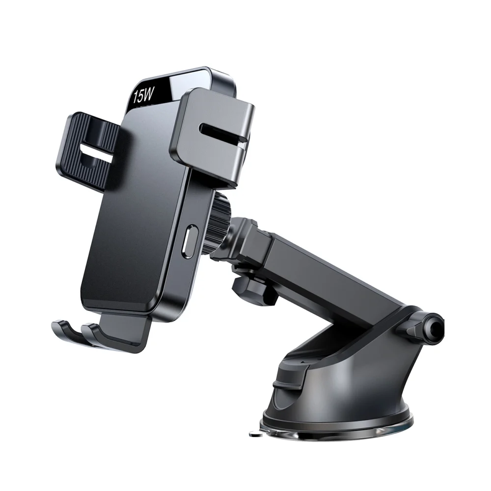 Joyroom JR-ZS219 electric dashboard mount with 15W inductive charger - blackeng