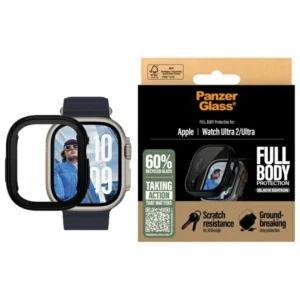 PanzerGlass Snappie Full Body Tempered Glass for Apple Watch Ultra 2 - Blackeng