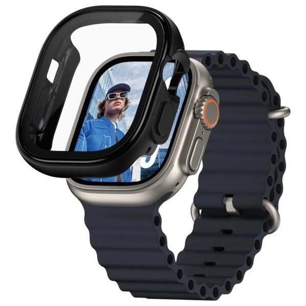 181860_2 PanzerGlass Snappie Full Body Tempered Glass for Apple Watch Ultra 2 - Blackeng
