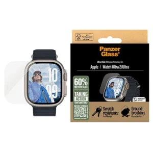 PanzerGlass Ultra-Wide Fit Ultra Screen Protection Tempered Glass for Apple Watch Ultra 2 - Cleareng