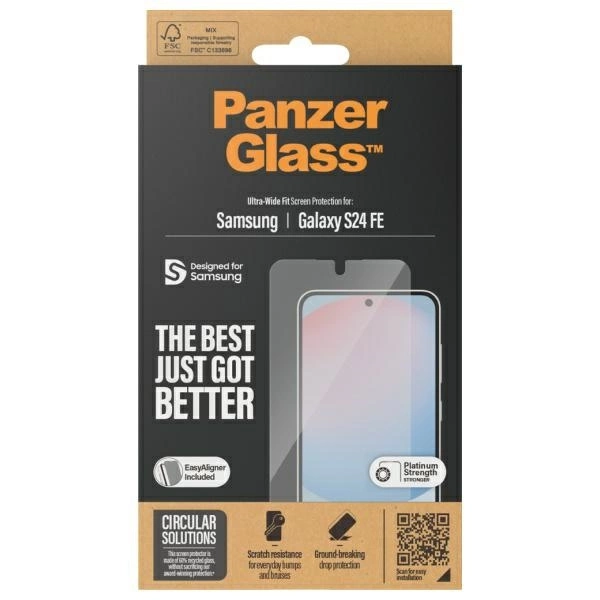 181862_4 PanzerGlass Ultra-Wide Fit Screen Protection Tempered Glass for Samsung Galaxy S23 FE - Cleareng