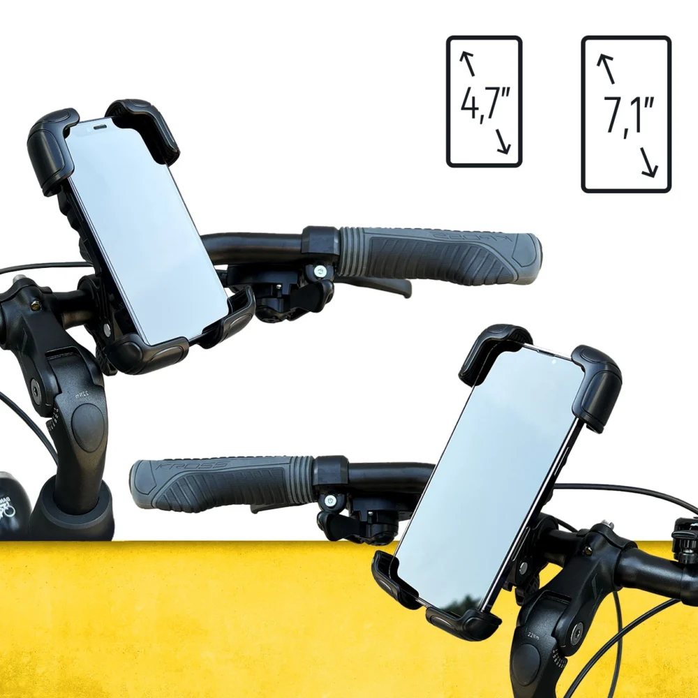Wozinsky strong phone holder for the handlebar of a bicycle, motorcycle, scooters black (WBHBK6)eng