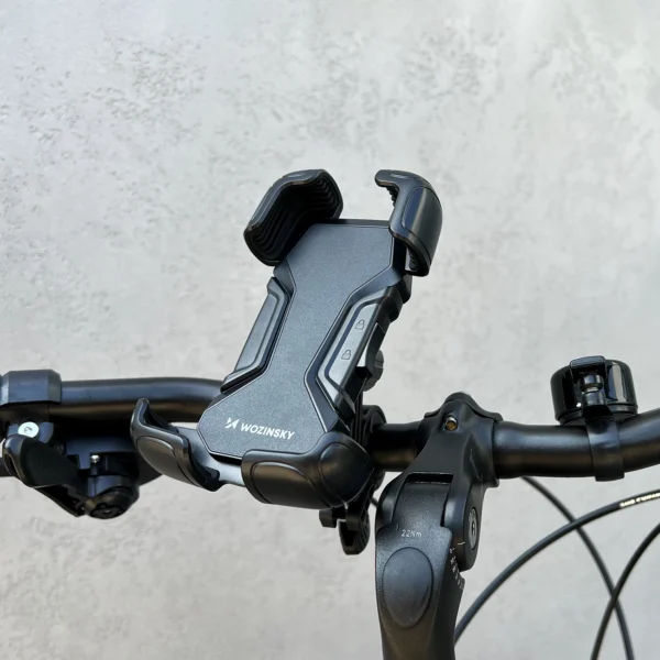 Wozinsky strong phone holder for the handlebar of a bicycle, motorcycle, scooters black (WBHBK6)eng