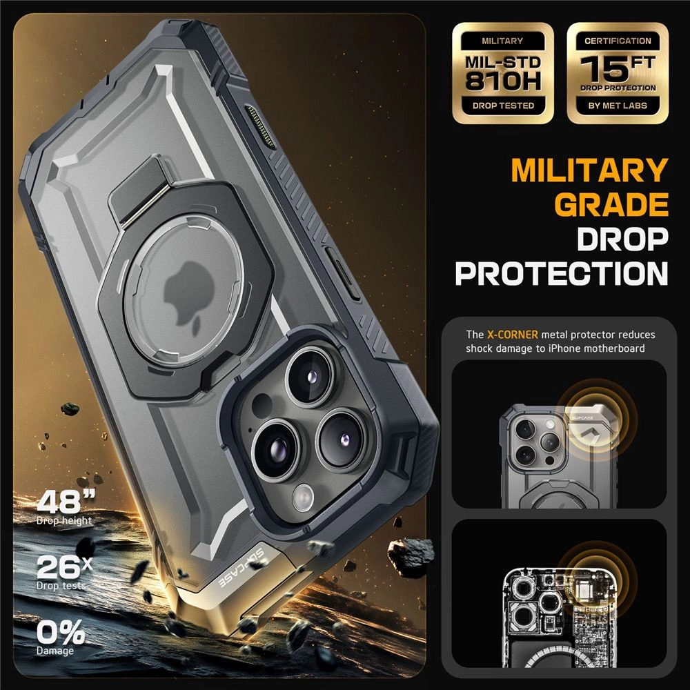 Supcase UB GRIP Mag MagSafe iPhone 16 Pro Case - Grayeng
