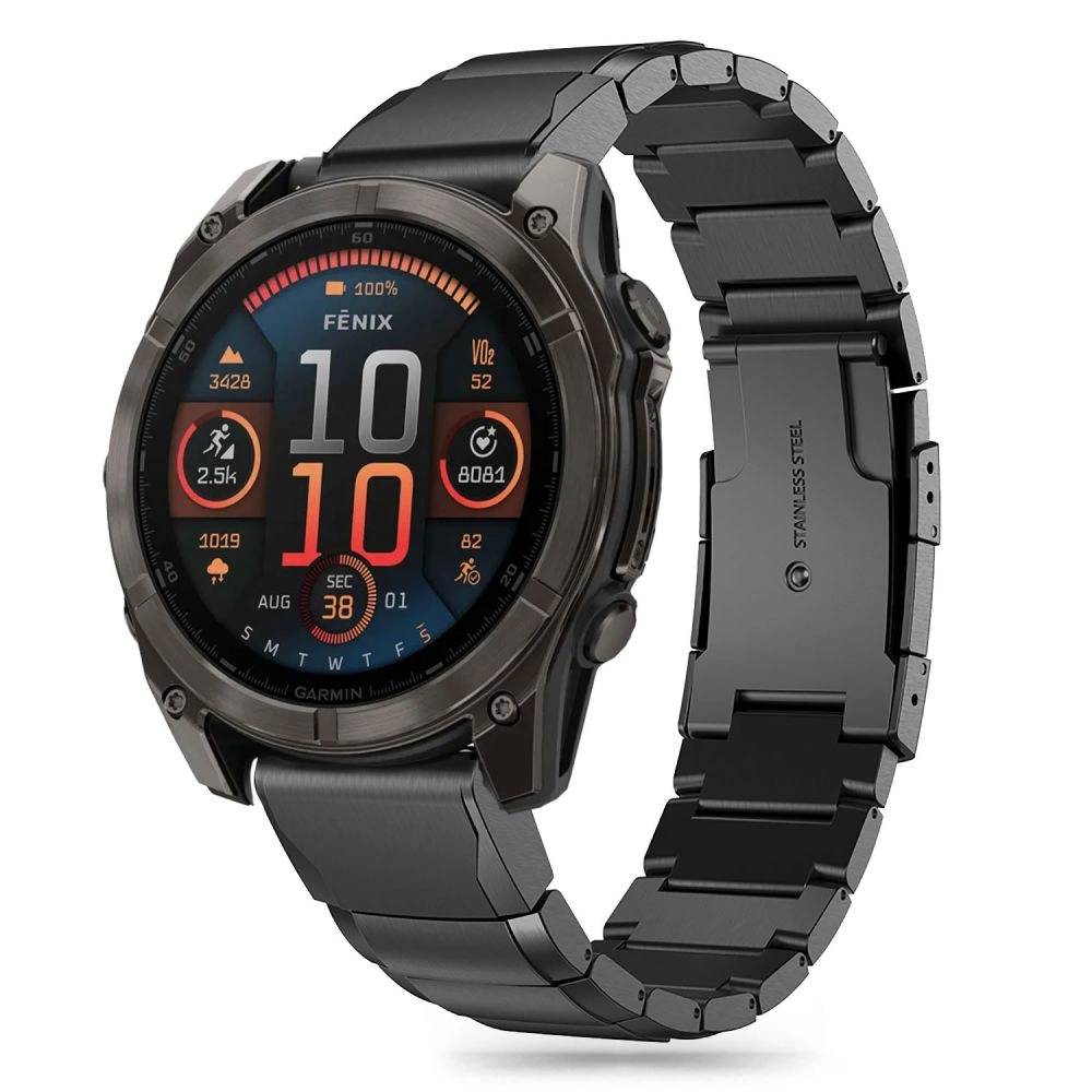 Tech-Protect SteelBand Garmin Fenix 5X / 5X PLUS / 6X / 6X Pro / 7X / 8 Strap (51 MM) - Blackeng