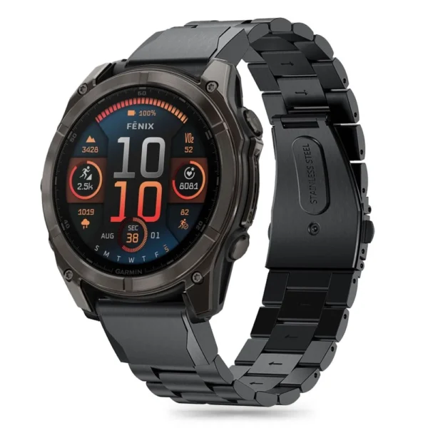 Tech-Protect Stainless Garmin Fenix 5X / 5X PLUS / 6X / 6X Pro / 7X / 8 Strap (51 MM) - Blackeng
