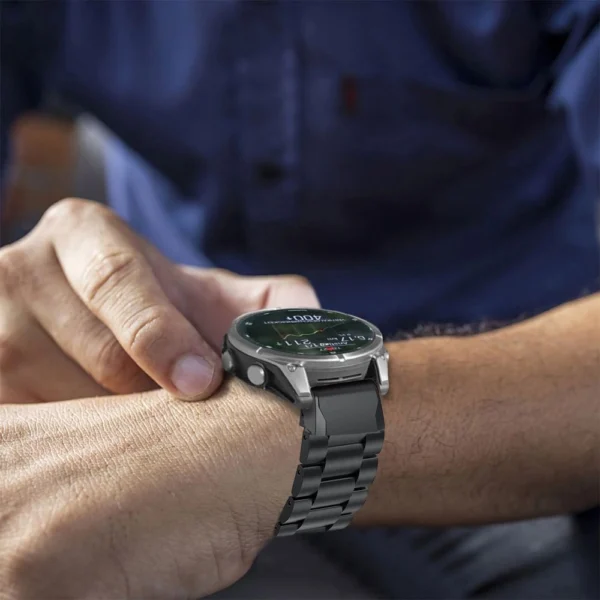 Tech-Protect Stainless Garmin Fenix 5X / 5X PLUS / 6X / 6X Pro / 7X / 8 Strap (51 MM) - Blackeng