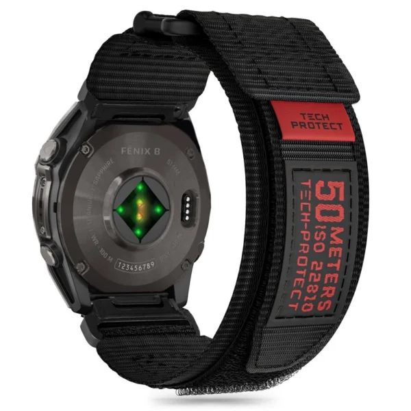 Tech-Protect Scout Pro Strap Garmin Fenix 5 / 6 / 6 Pro / 7 / 8 (47MM) - Blackeng