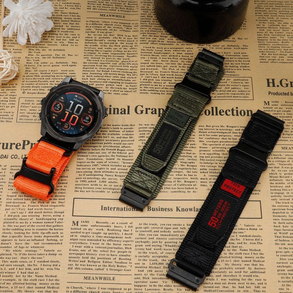 Tech-Protect Scout Pro Strap Garmin Fenix 5 / 6 / 6 Pro / 7 / 8 (47MM) - Blackeng