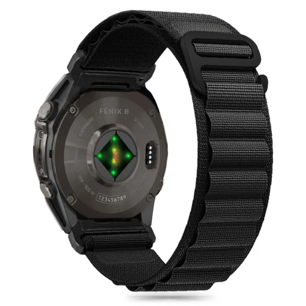 Tech-Protect Nylon Pro Garmin Fenix 5X / 5X PLUS / 6X / 6X Pro / 7X / 8 Strap (51 MM) - Blackeng