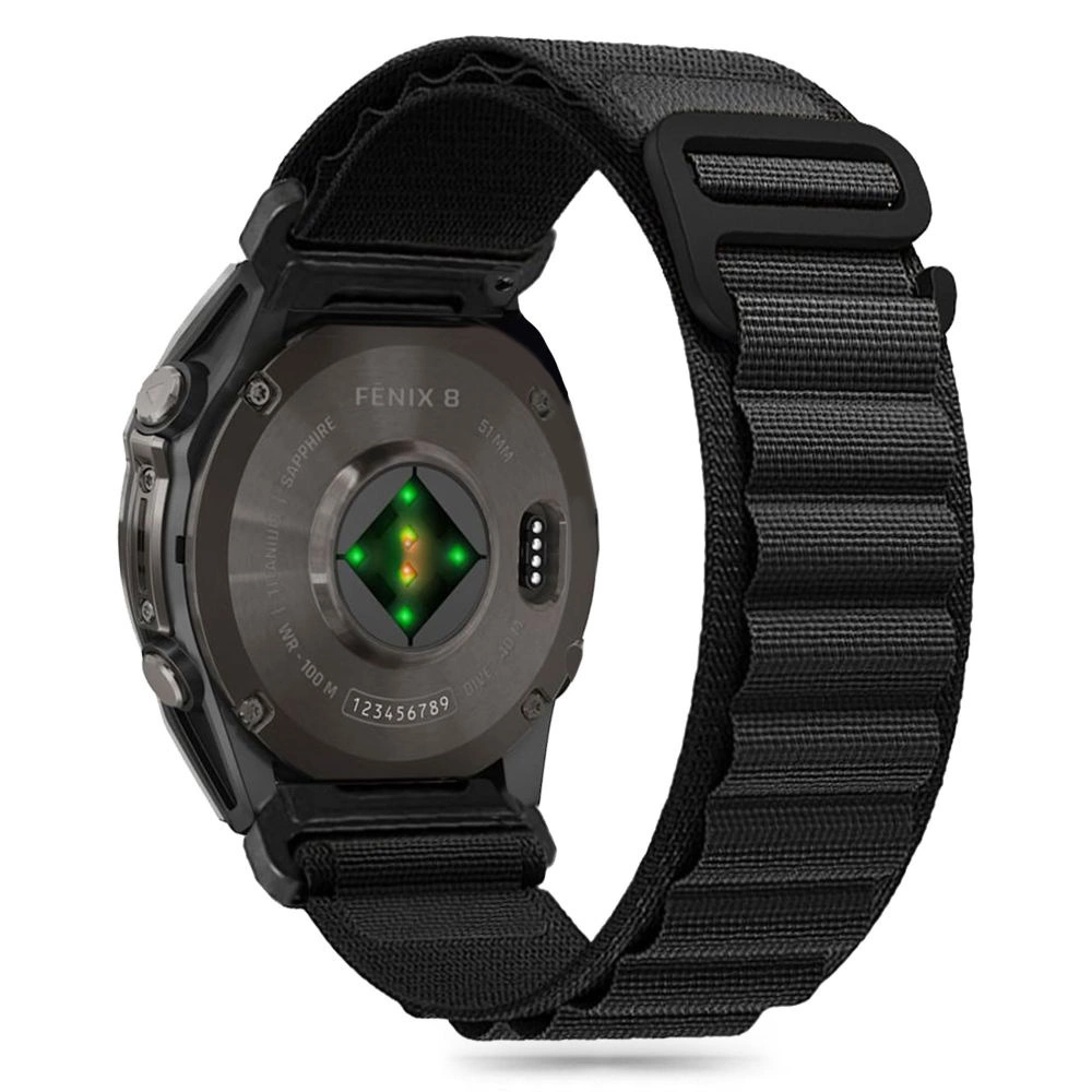 Tech-Protect Nylon Pro Garmin Fenix 5X / 5X PLUS / 6X / 6X Pro / 7X / 8 Strap (51 MM) - Blackeng