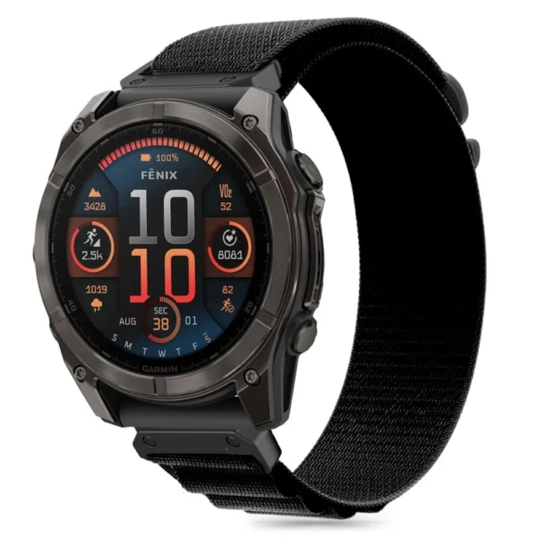 Tech-Protect Nylon Pro Garmin Fenix 5X / 5X PLUS / 6X / 6X Pro / 7X / 8 Strap (51 MM) - Blackeng