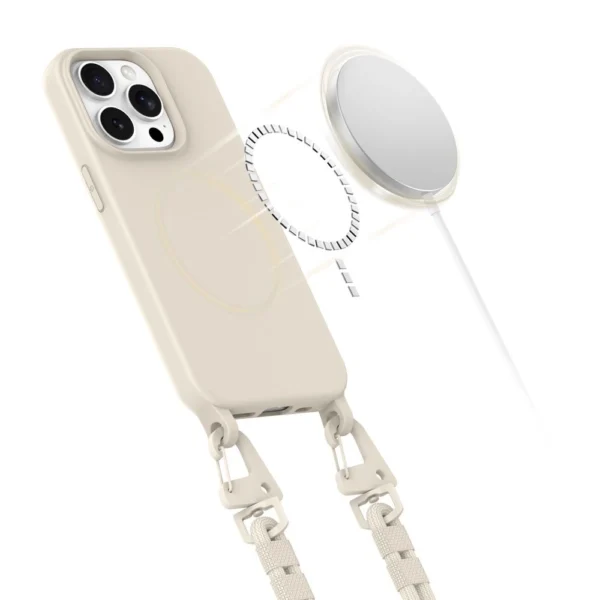Tech-Protect MagNecklace MagSafe iPhone 15 Pro Case - Beigeeng