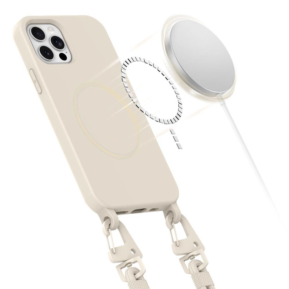 Tech-Protect MagNecklace MagSafe Case for iPhone 12 / 12 Pro - Beigeeng
