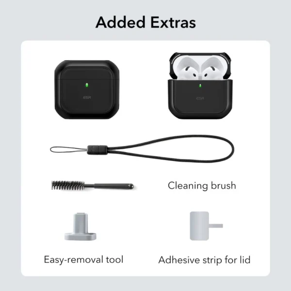 ESR Orbit Halolock MagSafe case for Apple AirPods 4 - blackeng