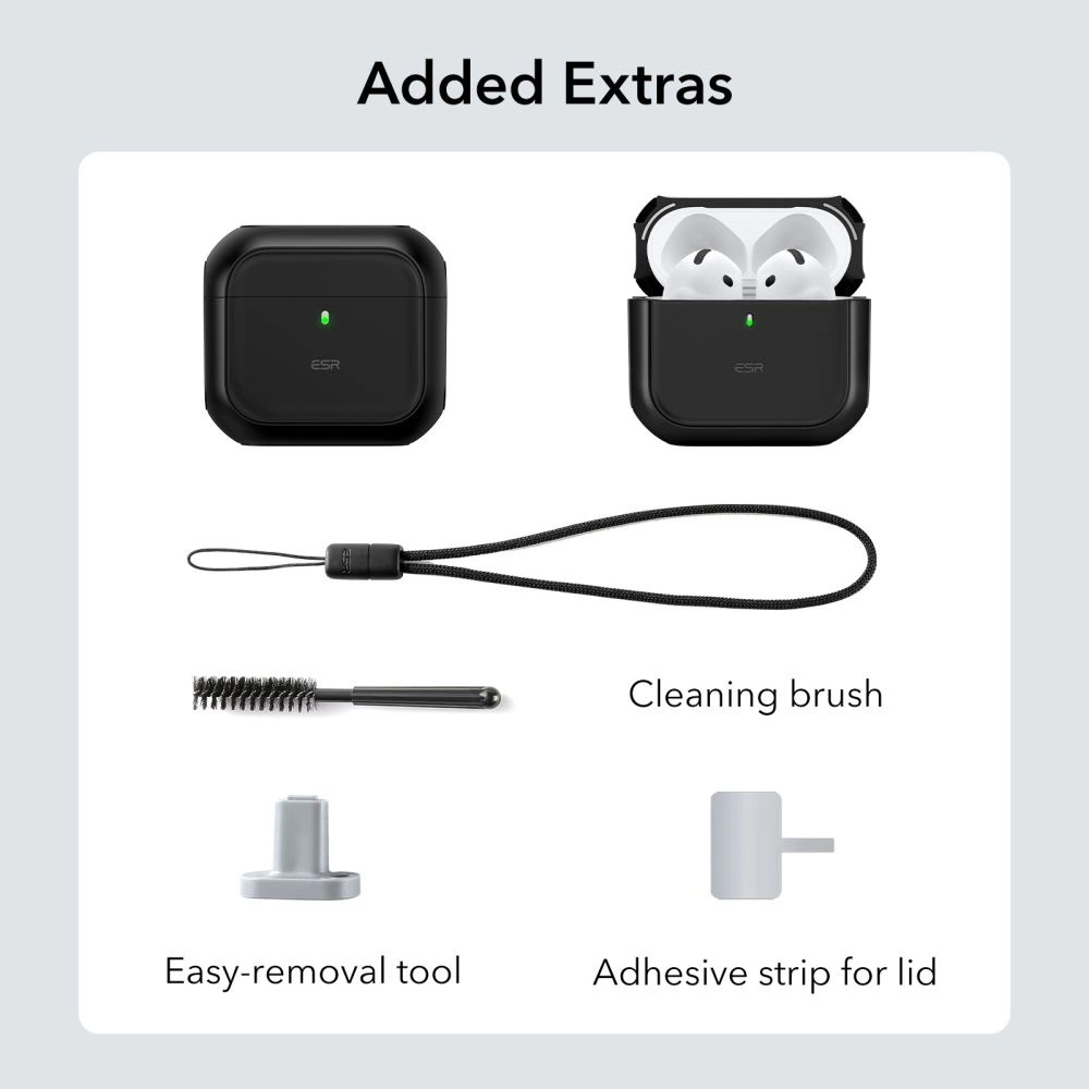 ESR Orbit Halolock MagSafe case for Apple AirPods 4 - blackeng