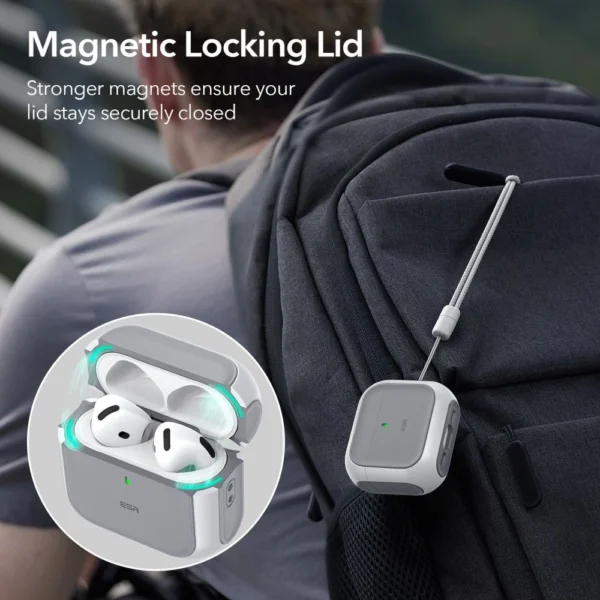 ESR Orbit Halolock MagSafe case for Apple AirPods 4 - whiteeng