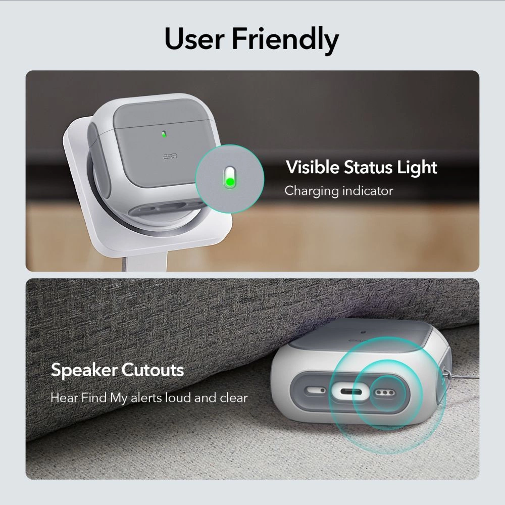 ESR Orbit Halolock MagSafe case for Apple AirPods 4 - whiteeng