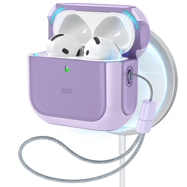 ESR Orbit Halolock MagSafe case for Apple AirPods 4 - purpleeng