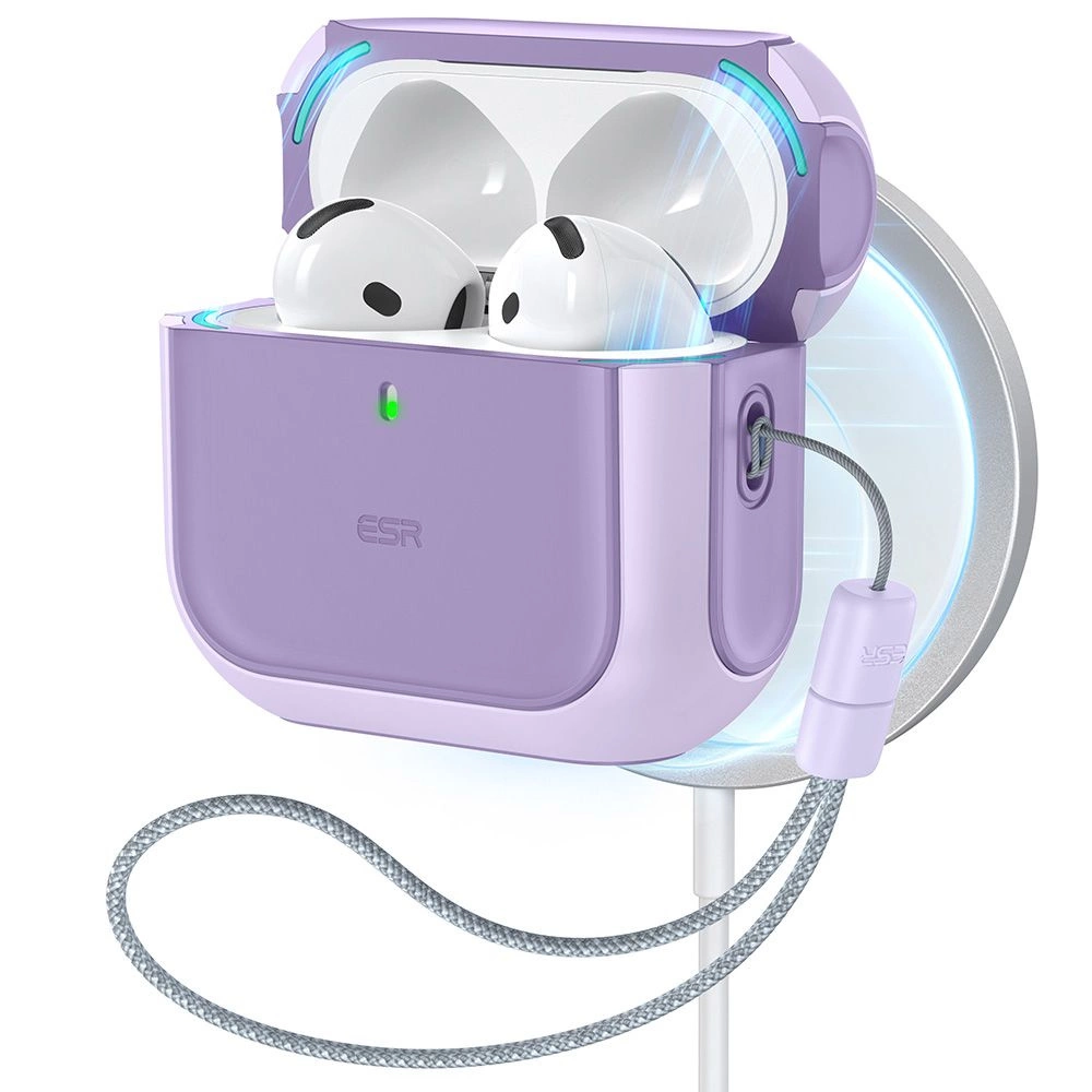 ESR Orbit Halolock MagSafe case for Apple AirPods 4 - purpleeng