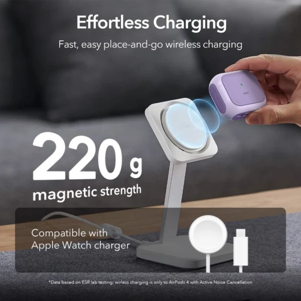 ESR Orbit Halolock MagSafe case for Apple AirPods 4 - purpleeng