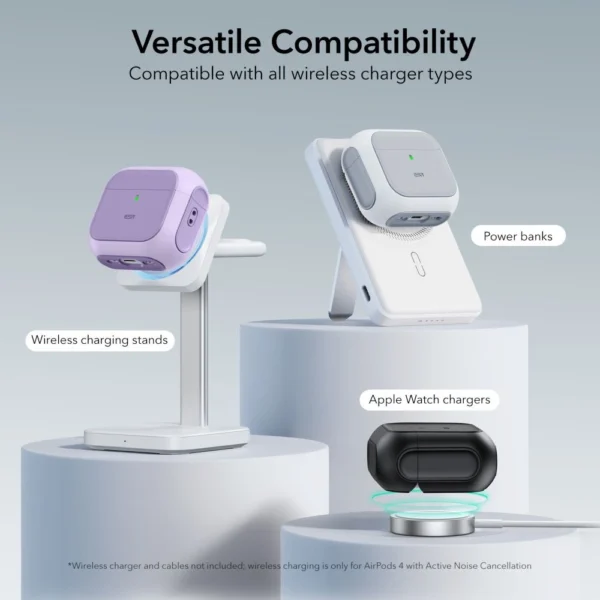 ESR Orbit Halolock MagSafe case for Apple AirPods 4 - purpleeng