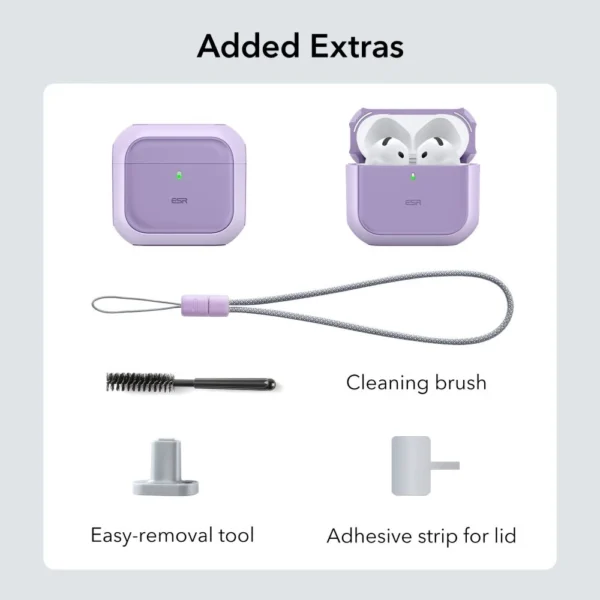 ESR Orbit Halolock MagSafe case for Apple AirPods 4 - purpleeng