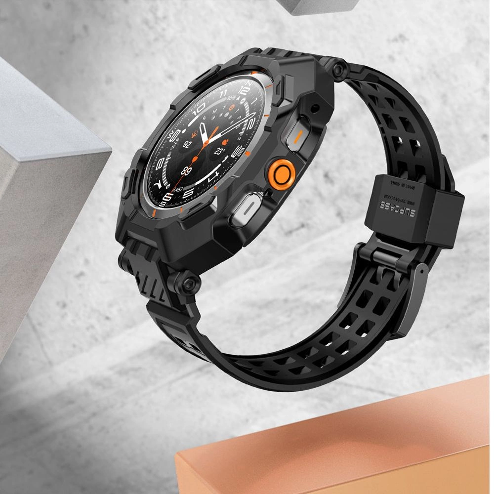 Supcase Unicorn Beetle Pro & Tempered Glass 2-PACK Case for Samsung Galaxy Watch Ultra (47MM) - Blackeng