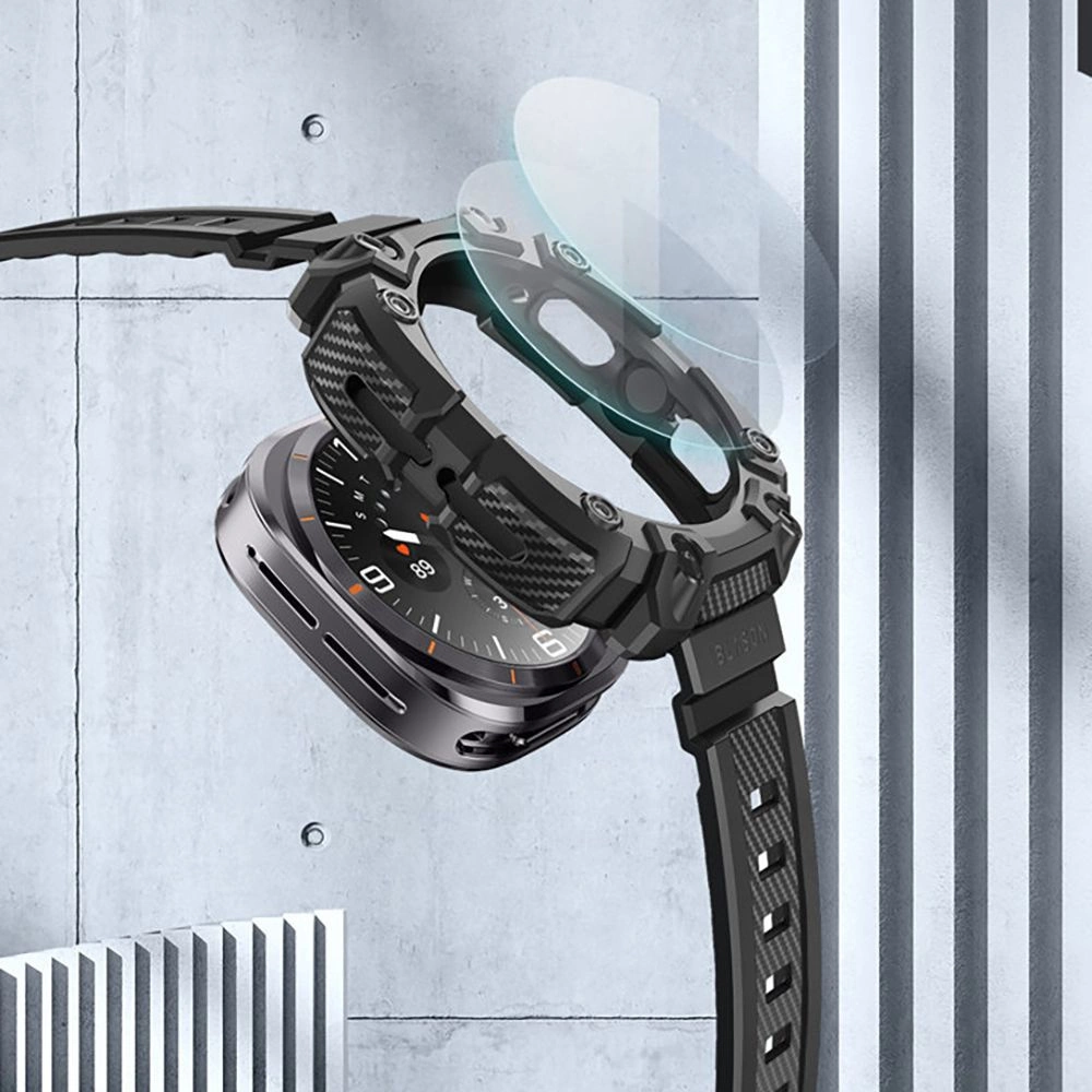 IBLSN ArmorBOX & Tempered Glass 2-PACK Supcase Case for Samsung Galaxy Watch Ultra (47MM) - Blackeng
