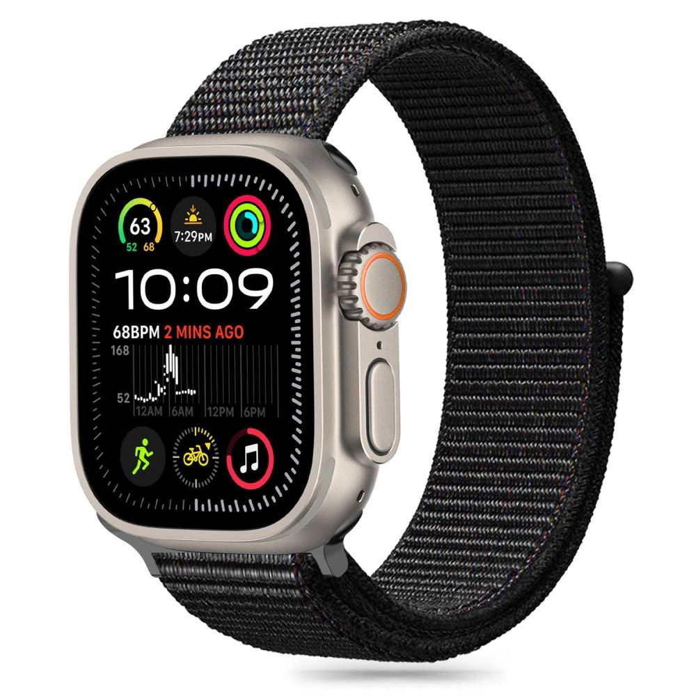 Tech-Protect Nylon Strap for Apple Watch 6 / 7 / 8 / 9 / 10 / SE (40 / 41 / 42 MM) - Blackeng