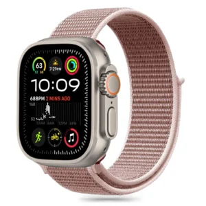 Tech-Protect Nylon Strap for Apple Watch 6 / 7 / 8 / 9 / 10 / SE / Ultra 1 / 2 (44 / 45 / 46 / 49 MM) - Pinkeng