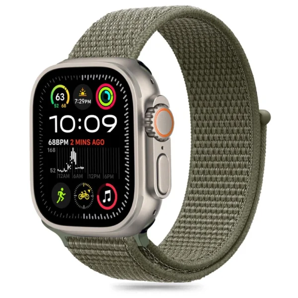 Tech-Protect Nylon Strap for Apple Watch 6 / 7 / 8 / 9 / 10 / SE / Ultra 1 / 2 (44 / 45 / 46 / 49 MM) CarGO - Greeneng