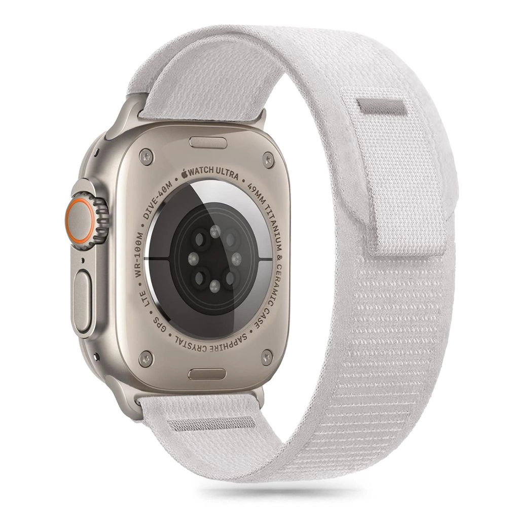 Tech-Protect Nylon Stripe Strap for Apple Watch 6 / 7 / 8 / 9 / 10 / SE / Ultra 1 / 2 (44 / 45 / 46 / 49 MM) - Grayeng
