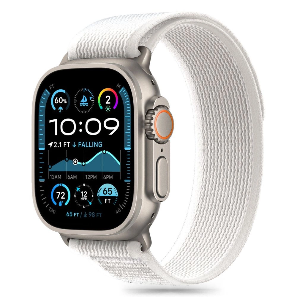 Tech-Protect Nylon Stripe Strap for Apple Watch 6 / 7 / 8 / 9 / 10 / SE / Ultra 1 / 2 (44 / 45 / 46 / 49 MM) - Grayeng