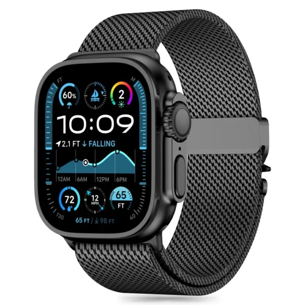 Tech-Protect Milano Strap for Apple Watch 6 / 7 / 8 / 9 / 10 / SE / Ultra 1 / 2 (44 / 45 / 46 / 49 MM) - Blackeng