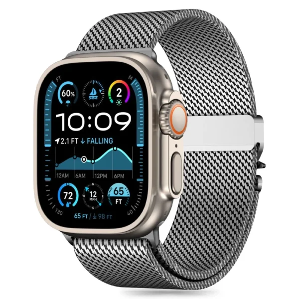 Tech-Protect Milano Strap for Apple Watch 6 / 7 / 8 / 9 / 10 / SE / Ultra 1 / 2 (44 / 45 / 46 / 49 MM) - Silvereng