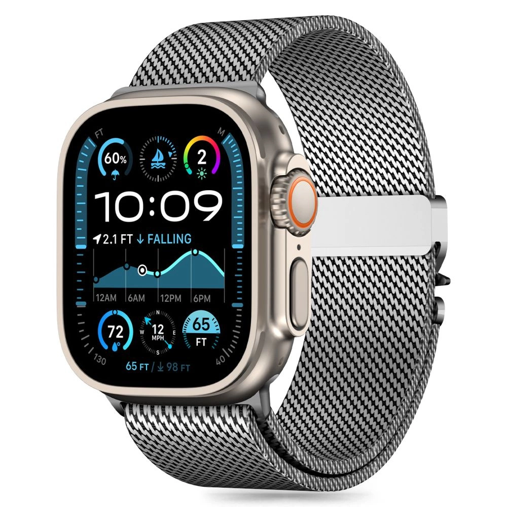 Tech-Protect Milano Strap for Apple Watch 6 / 7 / 8 / 9 / 10 / SE / Ultra 1 / 2 (44 / 45 / 46 / 49 MM) - Silvereng