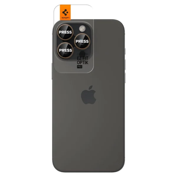 Spigen Optik Pro GLAS.TR ”EZ FIT” Camera Protector 2-PACK for iPhone 16 Pro / Pro Max - Browneng